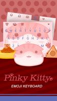 Pinky Kitty Theme&Emoji Keyboard 海報