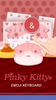Pinky Kitty Theme&Emoji Keyboard captura de pantalla 2