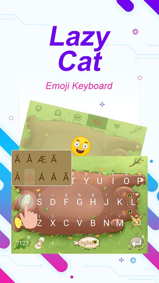 Lazy Cat Theme Emoji Keyboard For Android Apk Download