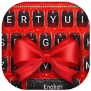 Red Bow Theme&Emoji Keyboard-APK