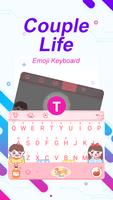 Couple Life Theme&Emoji Keyboard الملصق