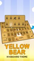 Cute Yellow Bear Theme&Emoji Keyboard capture d'écran 3