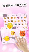 Mini Mouse Bowknot Theme&Emoji Keyboard تصوير الشاشة 2