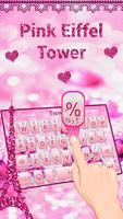 Rosa Eiffelturm-Tastatur Plakat