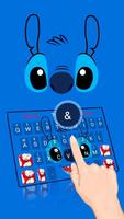 Poster Tema della tastiera del mostro blu