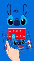 Tema Keyboard Monster Biru screenshot 1