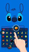 Tema Keyboard Monster Biru screenshot 2