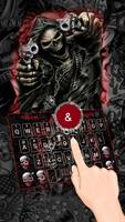 Poster Tema della tastiera del cranio del diavolo