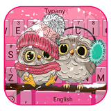 Pink Cute Owl-icoon