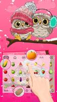 Pink Cute Owl تصوير الشاشة 2