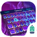 Blue Fire Theme&Emoji Keyboard APK