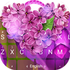 Purple Lilac Flower Theme&Emoji Keyboard icône