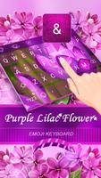 Purple Lilac Flower Theme&Emoji Keyboard capture d'écran 2