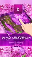 Purple Lilac Flower Theme&Emoji Keyboard 스크린샷 2