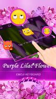 Purple Lilac Flower Theme&Emoji Keyboard capture d'écran 3