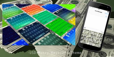 USD Money Keyboard Theme Affiche