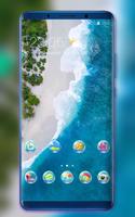 Theme for vivo v9 pro funny summer beach wallpaper โปสเตอร์