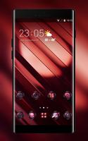 Theme for vivo X23 abstract tech red wallpaper Affiche