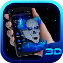 Blue Skull King 3D Theme APK