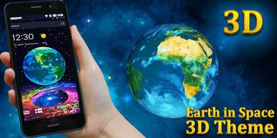 Earth in Space 3D Theme syot layar 3