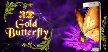 Золото Butterfly 3D Theme