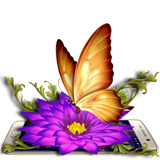 Золото Butterfly 3D Theme