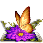 Gold Butterfly 3D আইকন