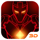 Rojo del hierro héroe 3D Tema APK