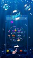 Aquarium Jelly Fish 3D Theme Ekran Görüntüsü 2