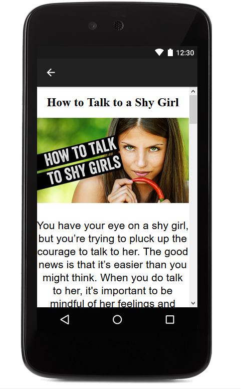 About shy a talk to girl what with How to