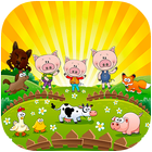 Little pigs and farm - Audio Fairy Tale icône