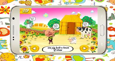 Little pigs and farm - Audio Fairy Tale اسکرین شاٹ 1