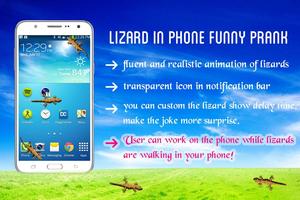 Lizard in phone funny Prank Poster
