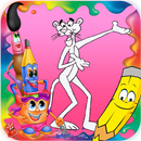 🔷🎨 |pink pinther| 🎨🔷coloring book cartoon APK