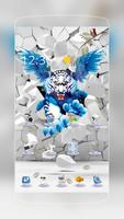 3D Tiger Icon Theme Poster