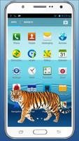 Wild Tiger hungry in phone screen scary joke syot layar 1