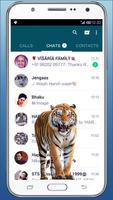 Wild Tiger hungry in phone screen scary joke syot layar 2