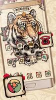 Tiger Tattoo Skull โปสเตอร์