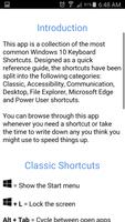 Keyboard Shortcuts Windows 10 capture d'écran 1