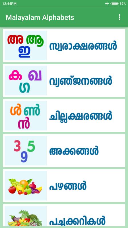 malayalam alphabets pdf free download