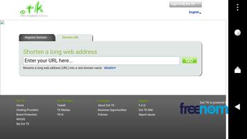 FREE Domain DotTK screenshot 1