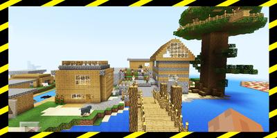 Cobblestone Island. Map for MCPE poster