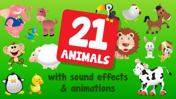 Animals for Toddlers Affiche