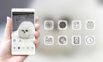 cute white hairy puppy pet theme स्क्रीनशॉट 3