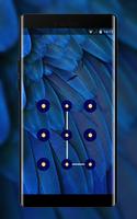 Blue Feather Abstract theme art design โปสเตอร์