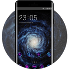 earth universe dark space nebula  theme icône