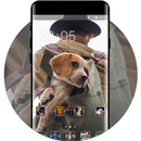 Theme for face portrait brown backpack puppy APK