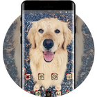 lovely puppy pet theme icono