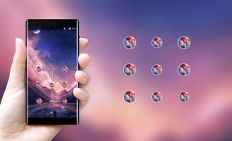earth universe space anime dark lock theme ảnh chụp màn hình 2