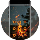 dark flame smoke lock theme-icoon